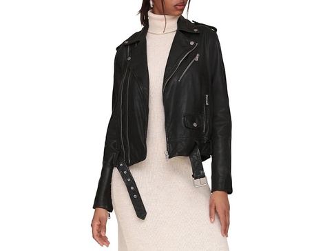 Genuine Leather Relaxed Biker Jacket