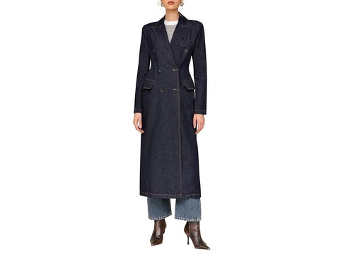 Structured Double Breasted Denim Coat