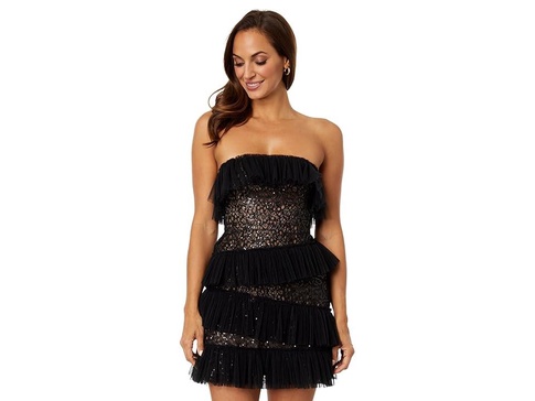 Sequin Lace & Pleated Iba Tulle