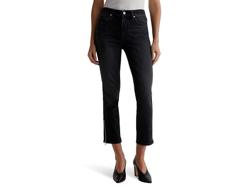 Mari Mid-Rise Slim Straight Crop Jeans in Elixir