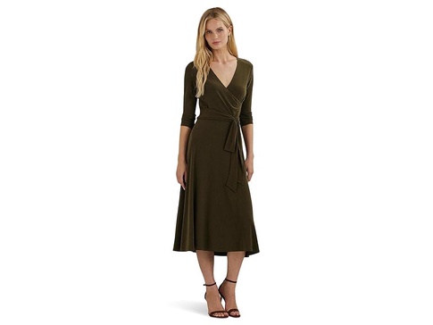 Surplice Jersey Dress
