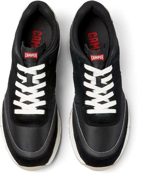 Multicolored textile and nubuck sneakers for men