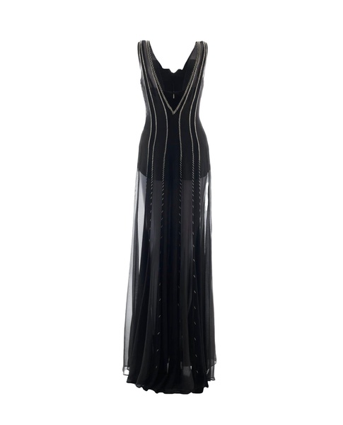 Long Dress With Plunging Neckline