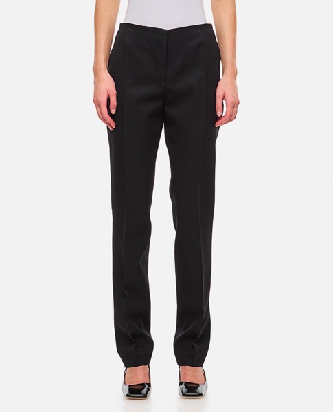 Wool Gabardine Straight Pants