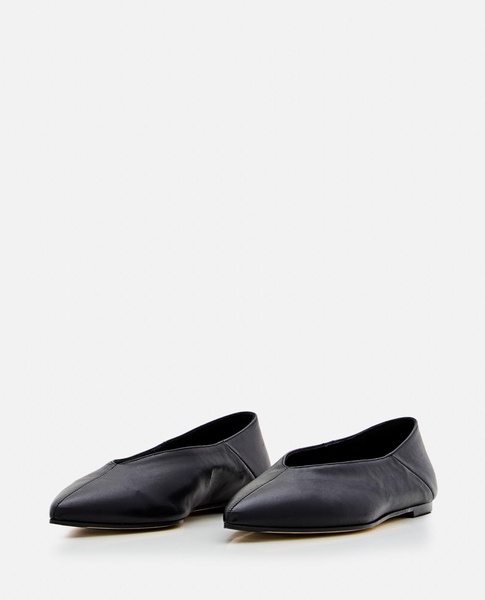 Black Moa Leather Ballerinas