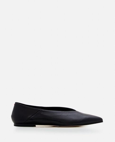 Black Moa Leather Ballerinas