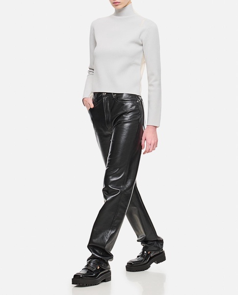 90's Pinch Waist Long In Leather
