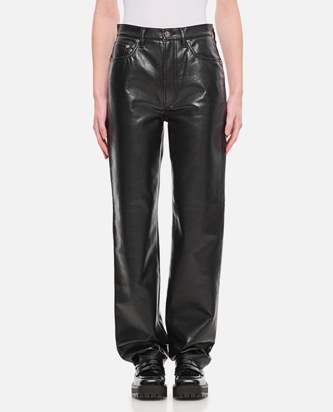 90's Pinch Waist Long In Leather