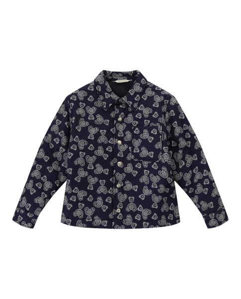 bear logo padded cotton jacket