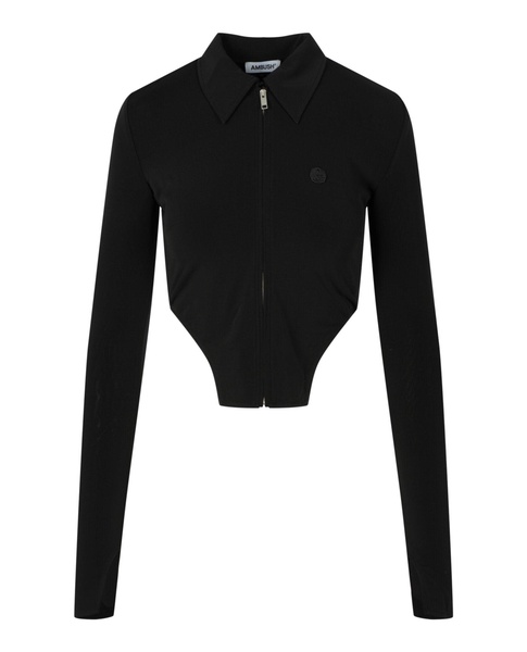 zip up cropped top