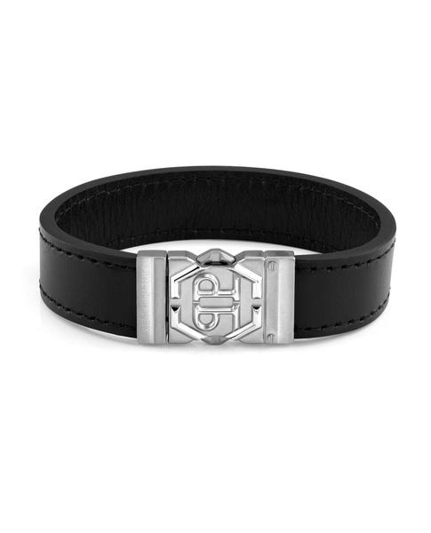 hexagon tactical buckle leather bracelet