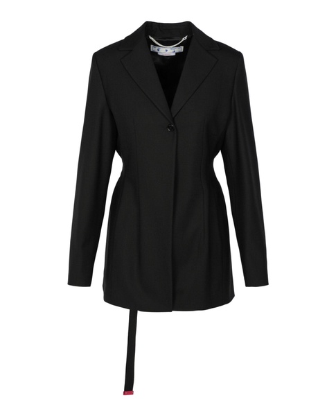 wool blend relaxed fit blazer