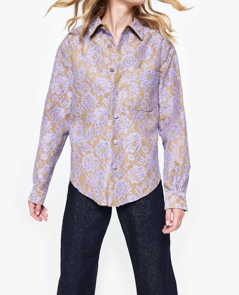 anders lace shirt in amethyst