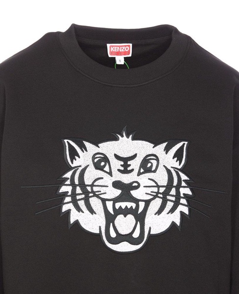 Happy Tiger Embroidered Sweatshirt