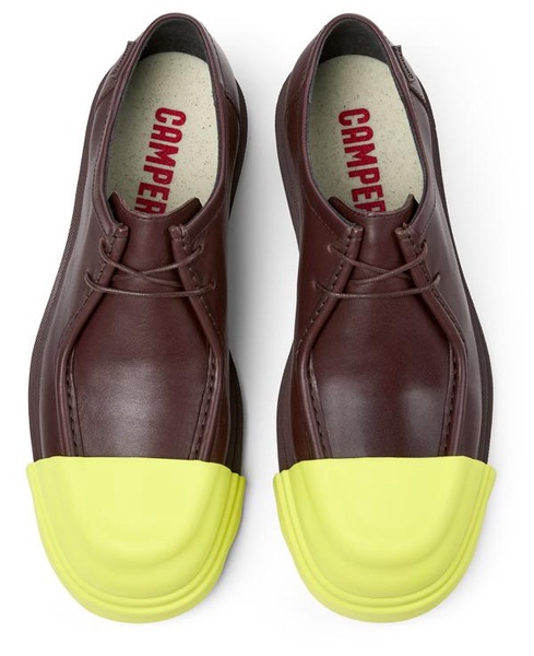 Burgundy leather shoes for men