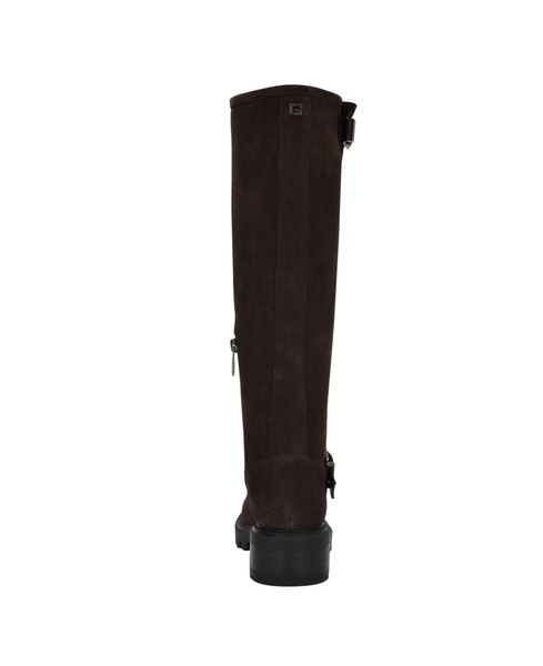 Women's Lenni Knee High Suede Lug Sole Buckle Riding Boots