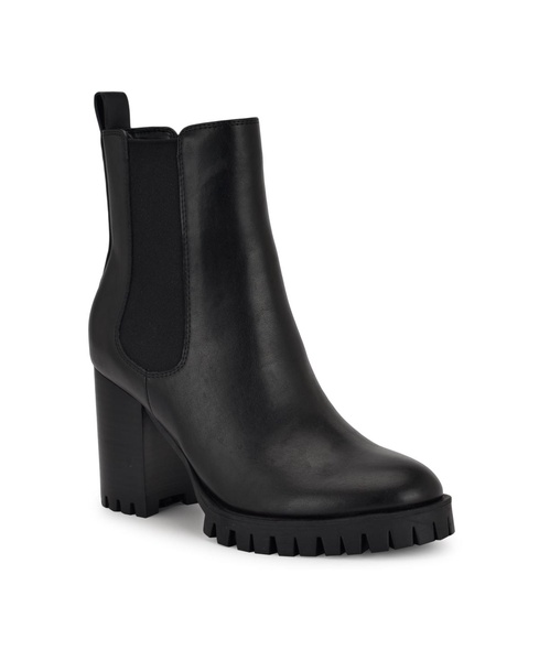 Women's Kort Lug-Sole Block Heel Dress Booties
