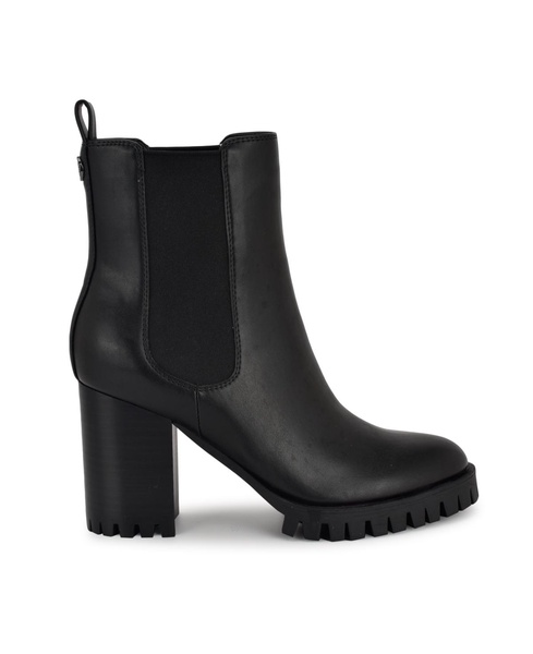 Women's Kort Lug-Sole Block Heel Dress Booties