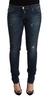 Acht Blue Washed Low Waist Slim Fit Denim Jeans