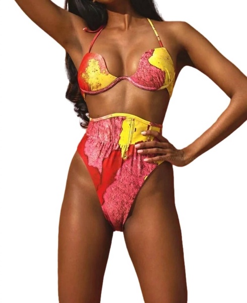 gura bikini top in eros print