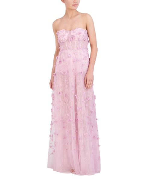 BCBGMAXAZRIA Women's Strapless Sweetheart Neck Evening Maxi Dress