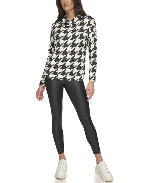 Andrew Marc Women's Long Sleeve Cozy Knit Cowl Neck Top