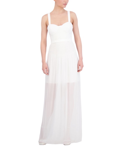 BCBGMAXAZRIA Women's Sleeveless Sweetheart Neck Midi Day Dress