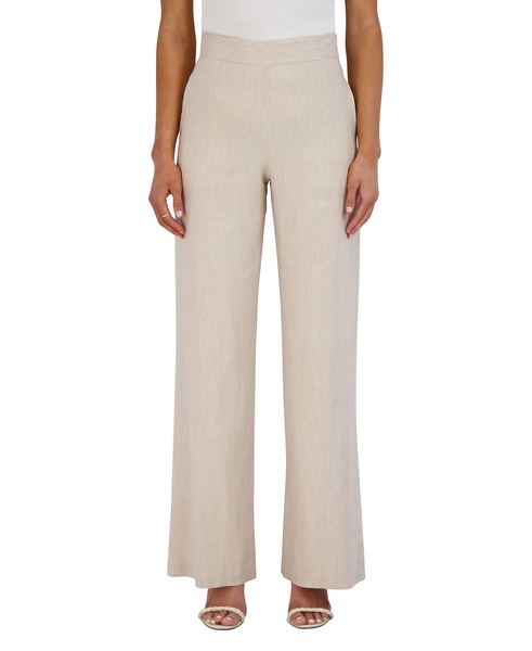 BCBGMAXAZRIA Women's High Waisted Wide Leg Pocket Zipper Back Pant