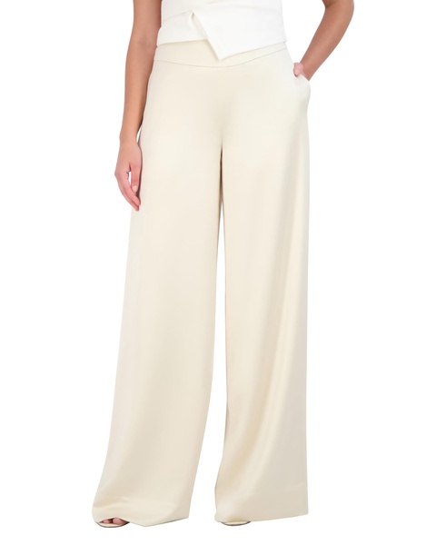 BCBGMAXAZRIA Women's Wide Leg Satin Pants
