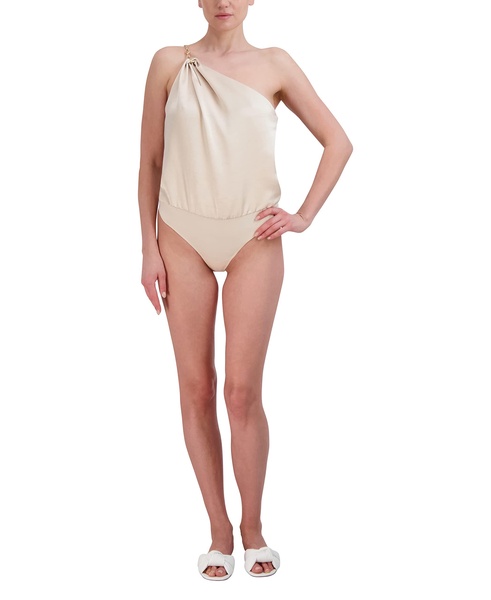 BCBGMAXAZRIA Women's One Shoulder Sleeveless Bodysuit