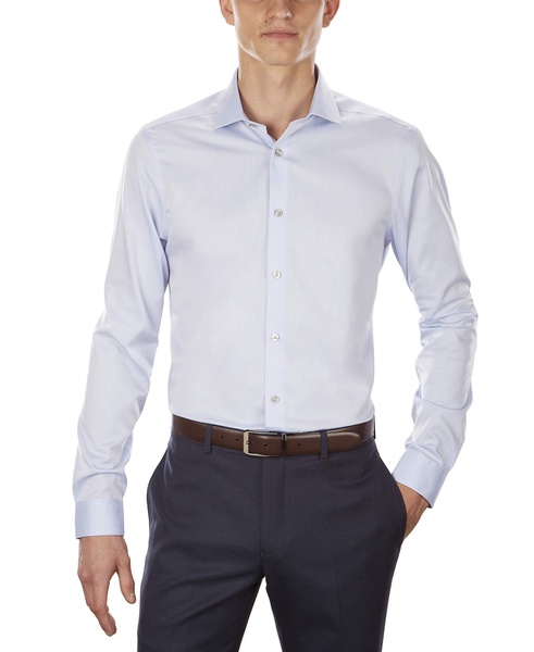 Calvin Klein Men's Dress Shirt Customize Your Own Shirt Solid Blue