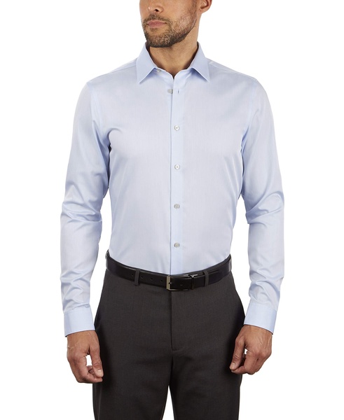 Calvin Klein Men's Slim Fit Non-Iron Herringbone Dress Shirt