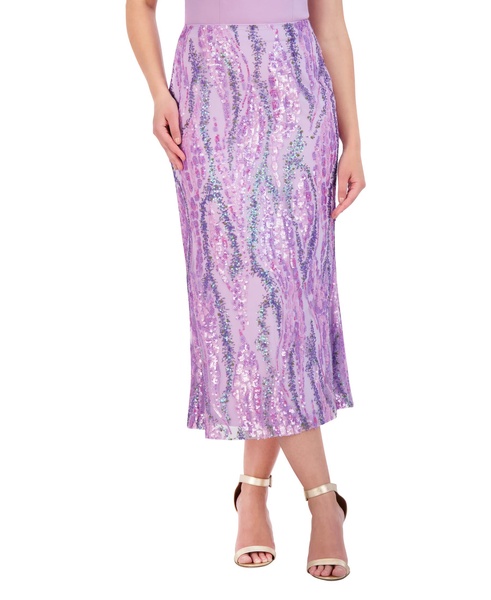womens sequined mid calf maxi skirt