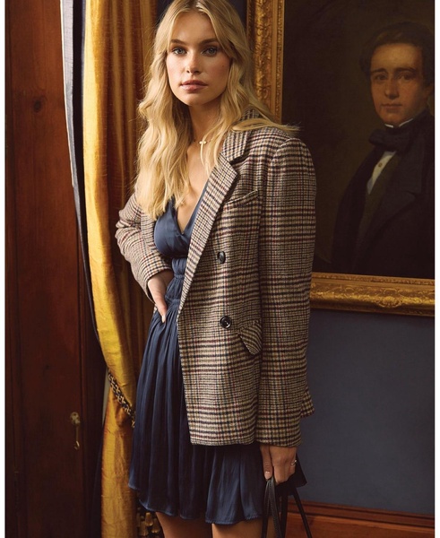 Piccadilly Wool Blend Plaid Blazer
