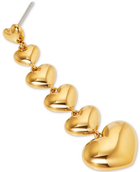 by Nadri 18k Gold-Plated Heart Linear Drop Earrings