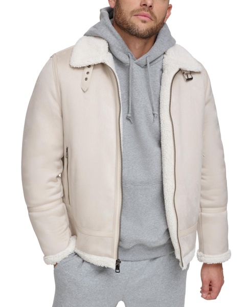 Men's Classic Faux Shearling B-3 Bomber Jacket