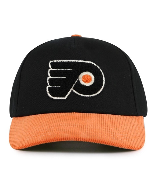 Men's Black/Orange Philadelphia Flyers Burnett Adjustable Hat