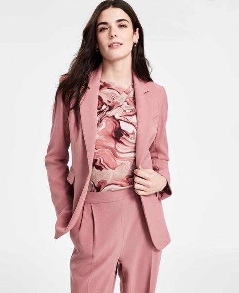 Women's Notched-Collar One-Button Blazer, Exclusively at Macy's