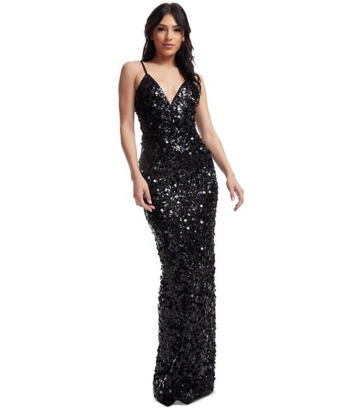 Women's Cammie Plunge Sequin Gown