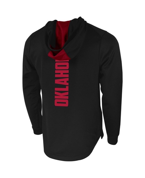 Men's Black Oklahoma Sooners 2-Hit Performance Pullover Hoodie