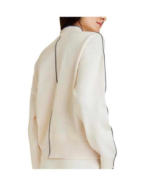 Adult Women Framed Knit Mock Neck