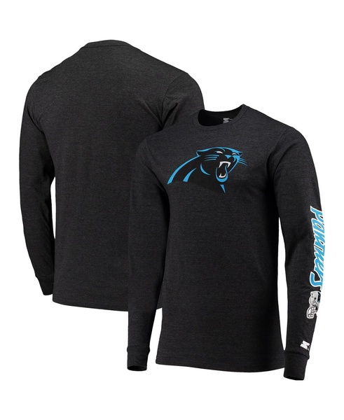 Men's Heathered Black Carolina Panthers Halftime Long Sleeve T-shirt