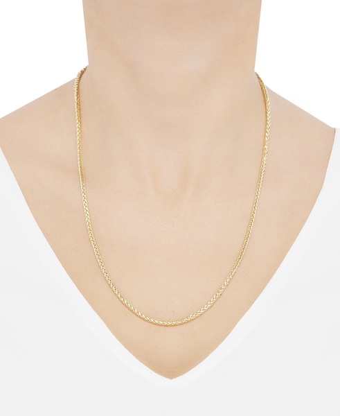 Wheat Link 22" Chain Necklace in 14k Gold