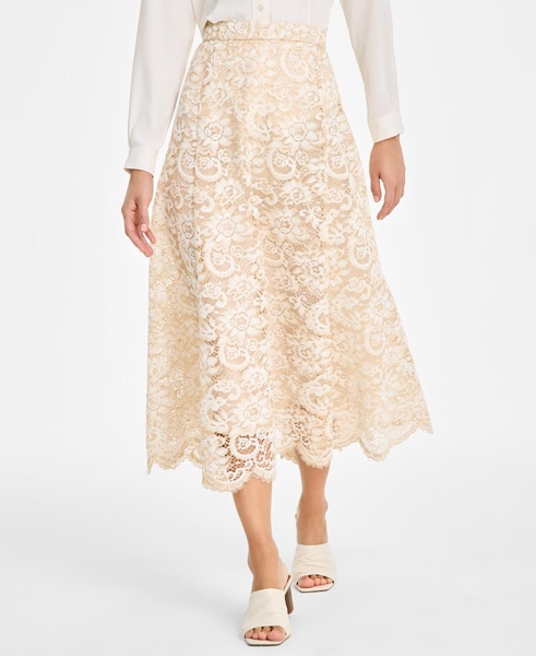 Women's Pull-On Lace Midi Skirt