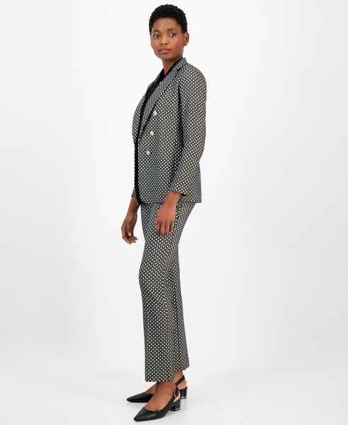 Women's Jacquard Button Open-Front Blazer
