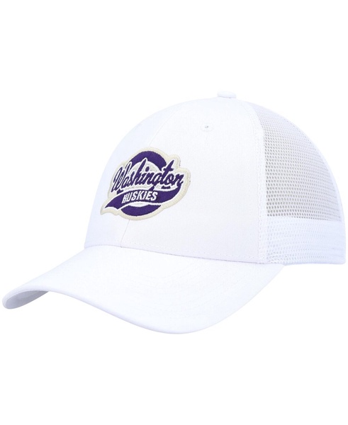 Men's White Washington Huskies Brant Trucker Adjustable Hat