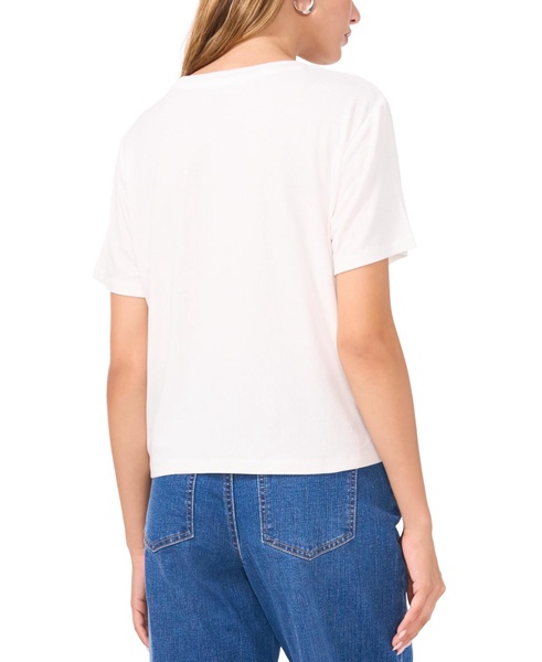 Women's Crewneck Ribbed Roomy-Fit T-Shirt