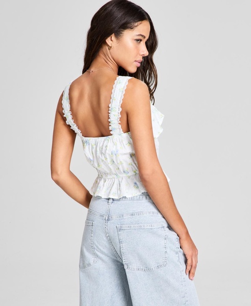 Women's Wide-Strap Ruffle-Trim Top, Exclusively at Macy's