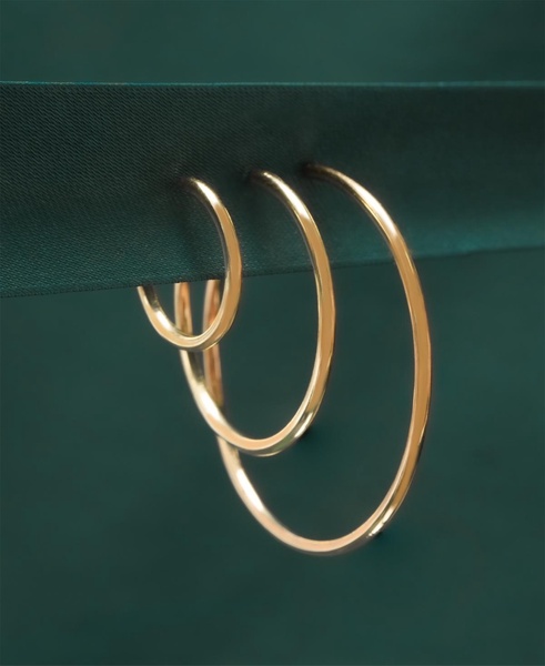 Polished Tube Small Hoop Earrings in Gold Vermeil, Created for Macy's