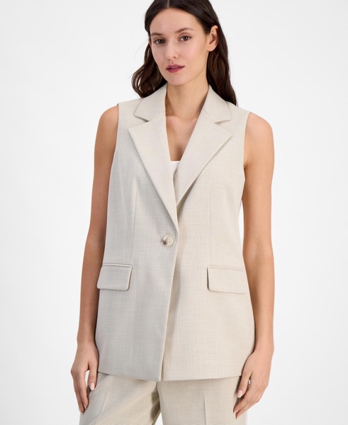 Women's Notch-Lapel One-Button Vest Jacket